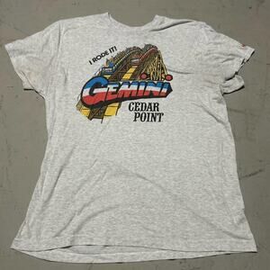 **Vintage Cedar Point Gemini "I Rode It" Ash T-Shirt